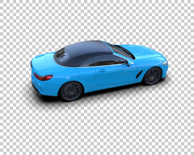 Auto deportivo realista aislado en el fondo Ilustración de renderización 3D