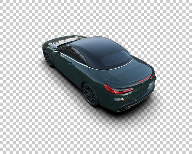 Auto deportivo realista aislado en el fondo Ilustración de renderización 3D