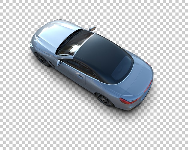 Auto deportivo realista aislado en el fondo Ilustración de renderización 3D