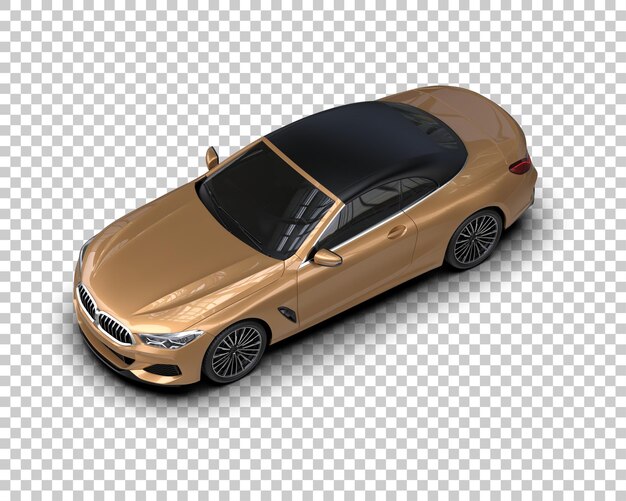 Auto deportivo realista aislado en el fondo Ilustración de renderización 3D