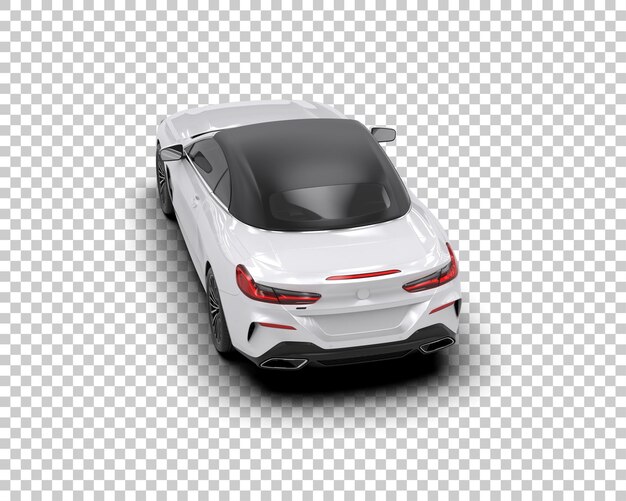 Auto deportivo realista aislado en el fondo Ilustración de renderización 3D