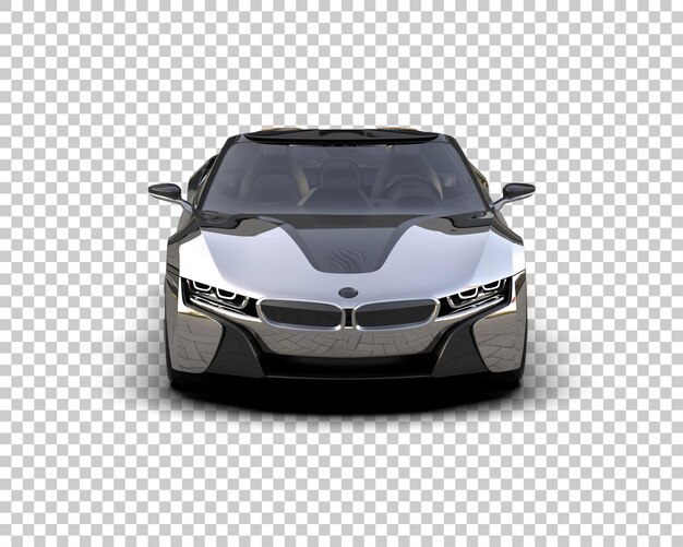 Auto deportivo realista aislado en el fondo Ilustración de renderización 3D