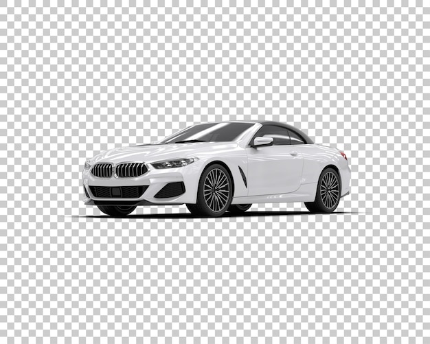 Auto deportivo realista aislado en el fondo Ilustración de renderización 3D