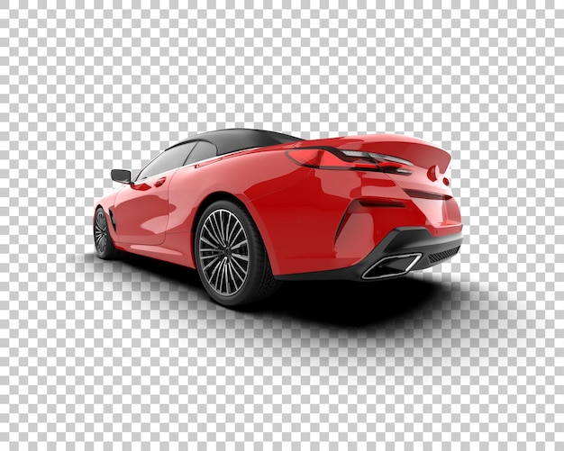 Auto deportivo realista aislado en el fondo Ilustración de renderización 3D