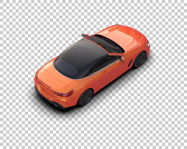 Auto deportivo realista aislado en el fondo Ilustración de renderización 3D