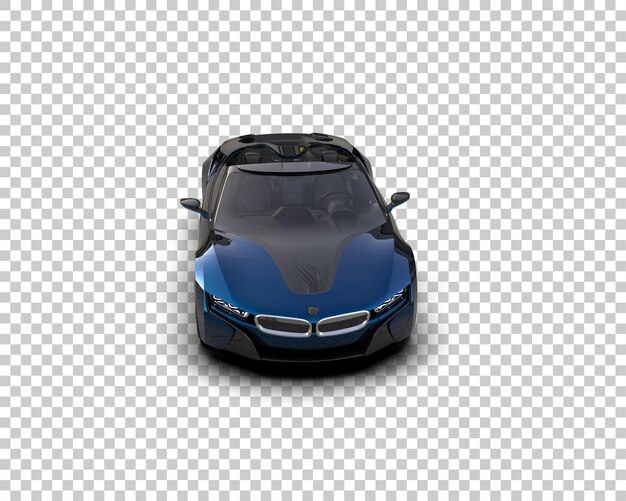 Auto deportivo realista aislado en el fondo Ilustración de renderización 3D
