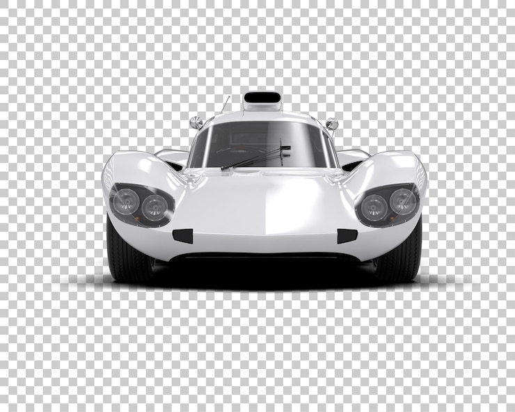 PSD auto deportivo realista aislado en el fondo ilustración de renderización 3d