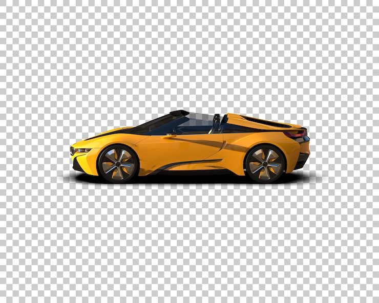 PSD auto deportivo realista aislado en el fondo ilustración de renderización 3d