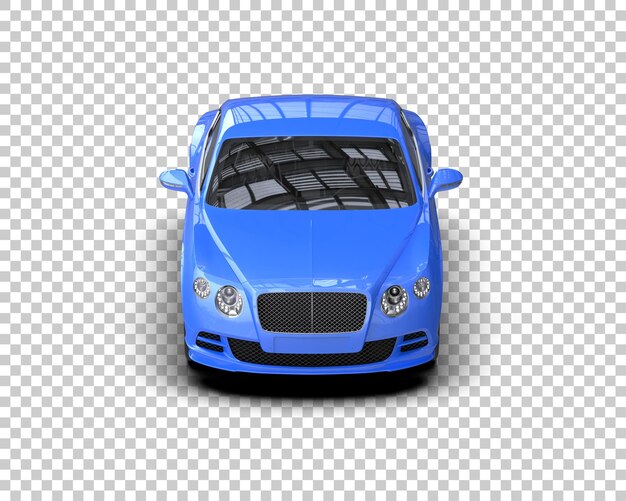 Auto deportivo realista aislado en el fondo Ilustración de renderización 3D