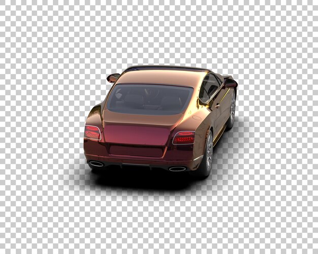 Auto deportivo realista aislado en el fondo Ilustración de renderización 3D