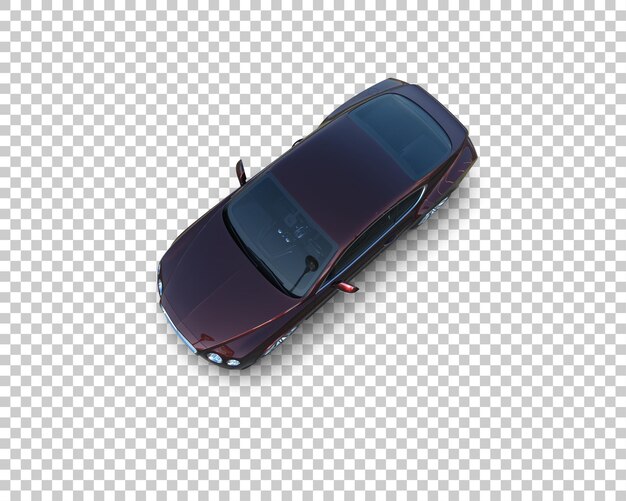 Auto deportivo realista aislado en el fondo Ilustración de renderización 3D