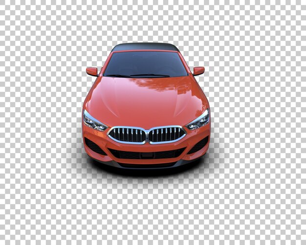 Auto deportivo realista aislado en el fondo Ilustración de renderización 3D