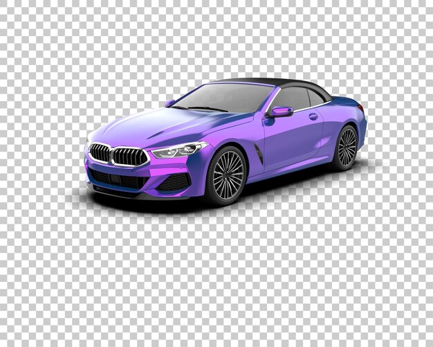 Auto deportivo realista aislado en el fondo Ilustración de renderización 3D