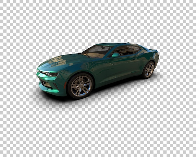 Auto deportivo realista aislado en el fondo Ilustración de renderización 3D
