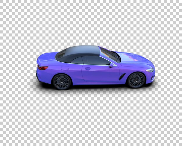 Auto deportivo realista aislado en el fondo Ilustración de renderización 3D