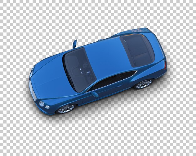 Auto deportivo realista aislado en el fondo Ilustración de renderización 3D