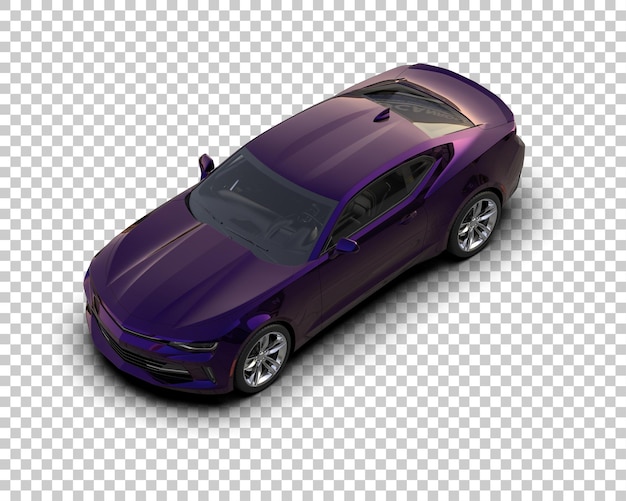 Auto deportivo realista aislado en el fondo Ilustración de renderización 3D