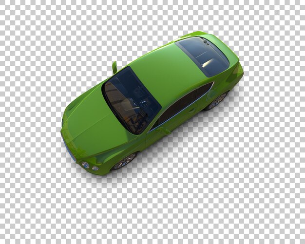 Auto deportivo realista aislado en el fondo Ilustración de renderización 3D