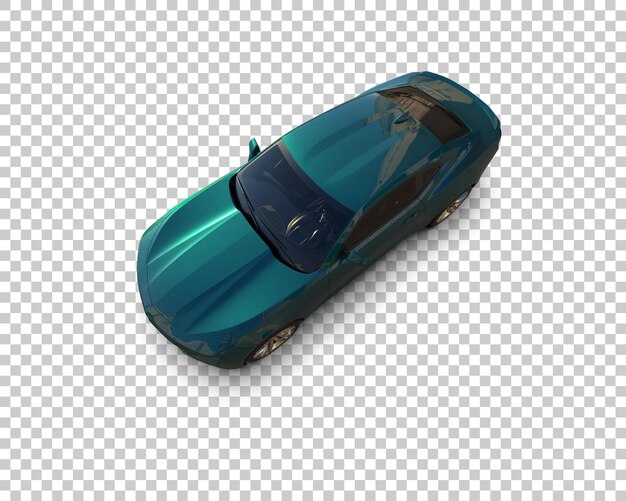 Auto deportivo realista aislado en el fondo Ilustración de renderización 3D