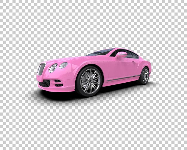 Auto deportivo realista aislado en el fondo Ilustración de renderización 3D