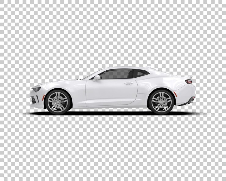 PSD auto deportivo realista aislado en el fondo ilustración de renderización 3d