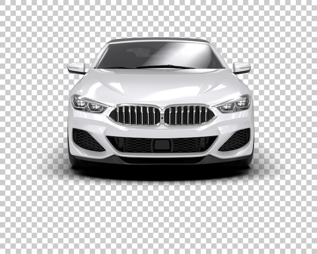 Auto deportivo realista aislado en el fondo Ilustración de renderización 3D