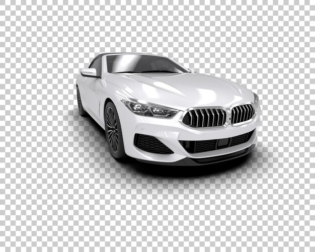 Auto deportivo realista aislado en el fondo Ilustración de renderización 3D