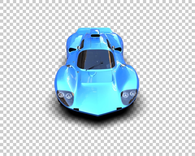 PSD auto deportivo realista aislado en el fondo ilustración de renderización 3d