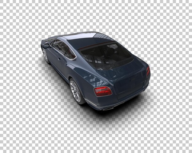 Auto deportivo realista aislado en el fondo Ilustración de renderización 3D