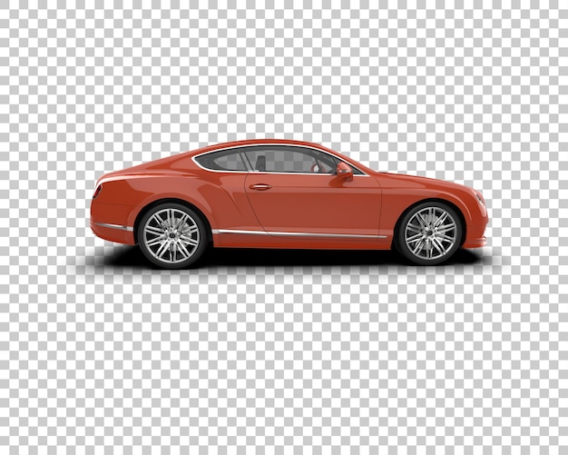 Auto deportivo realista aislado en el fondo Ilustración de renderización 3D