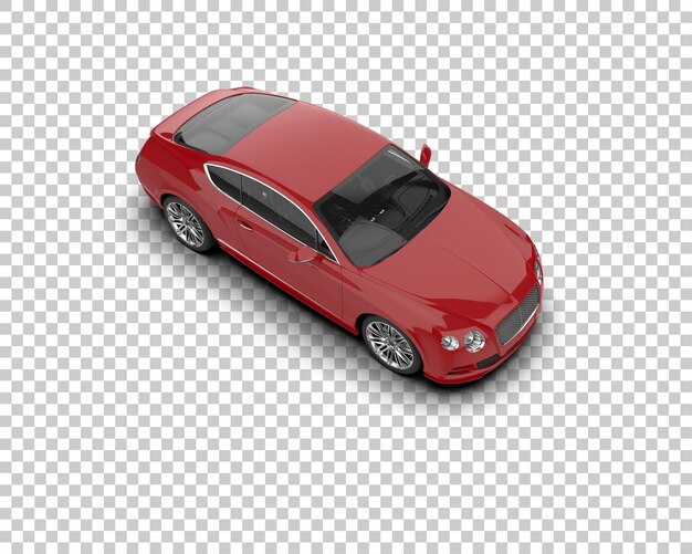Auto deportivo realista aislado en el fondo Ilustración de renderización 3D