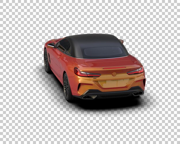 Auto deportivo realista aislado en el fondo Ilustración de renderización 3D
