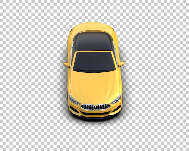 Auto deportivo realista aislado en el fondo Ilustración de renderización 3D