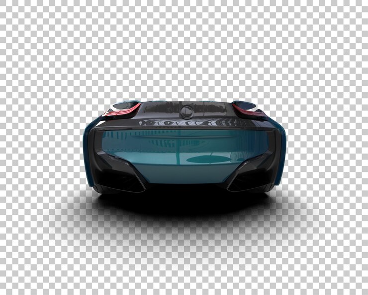 PSD auto deportivo realista aislado en el fondo ilustración de renderización 3d