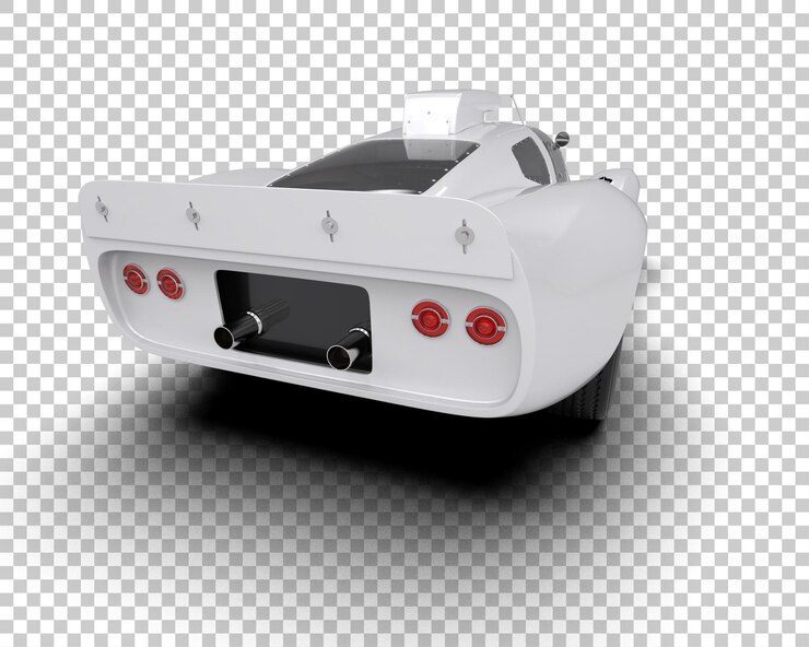 PSD auto deportivo realista aislado en el fondo ilustración de renderización 3d