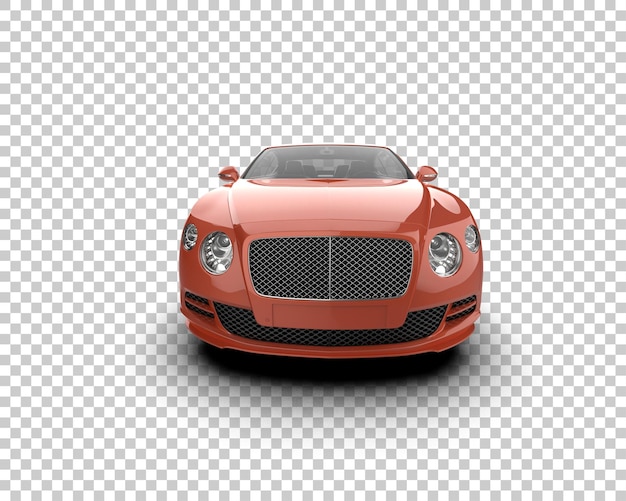 Auto deportivo realista aislado en el fondo Ilustración de renderización 3D