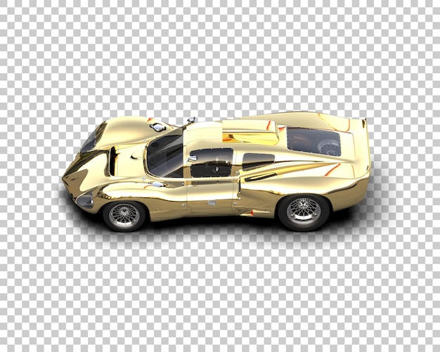 Auto deportivo realista aislado en el fondo Ilustración de renderización 3D