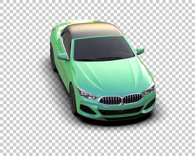 Auto deportivo realista aislado en el fondo Ilustración de renderización 3D