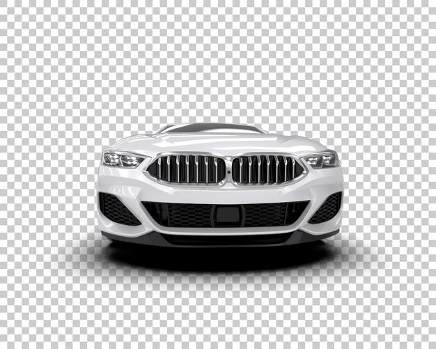Auto deportivo realista aislado en el fondo Ilustración de renderización 3D