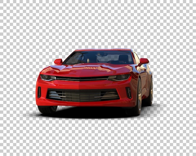 Auto deportivo realista aislado en el fondo Ilustración de renderización 3D