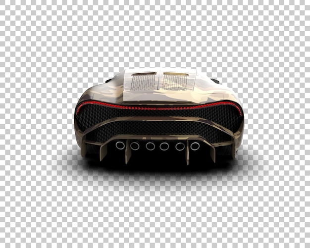 Auto deportivo realista aislado en el fondo Ilustración de renderización 3D