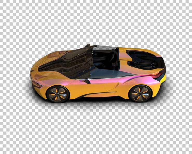 PSD auto deportivo realista aislado en el fondo ilustración de renderización 3d