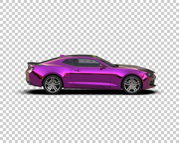 Auto deportivo realista aislado en el fondo Ilustración de renderización 3D