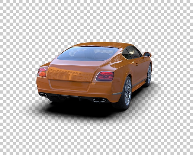 Auto deportivo realista aislado en el fondo Ilustración de renderización 3D