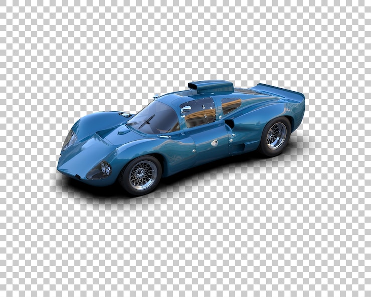 PSD auto deportivo realista aislado en el fondo ilustración de renderización 3d