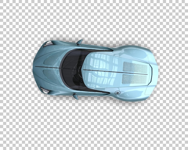 Auto deportivo realista aislado en el fondo Ilustración de renderización 3D