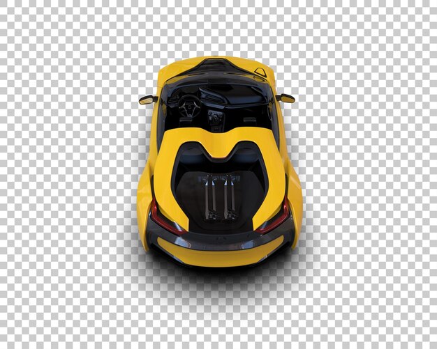 Auto deportivo realista aislado en el fondo Ilustración de renderización 3D