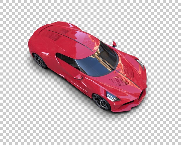 Auto deportivo realista aislado en el fondo Ilustración de renderización 3D