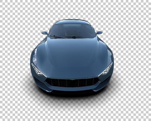 Auto deportivo realista aislado en el fondo Ilustración de renderización 3D