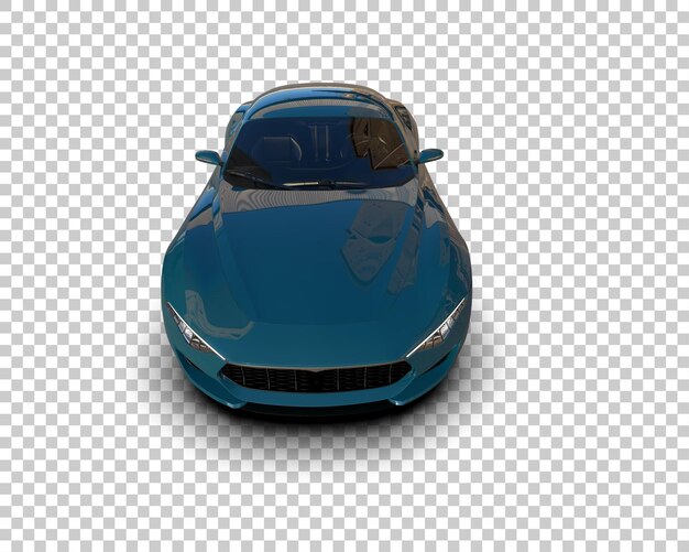 Auto deportivo realista aislado en el fondo Ilustración de renderización 3D